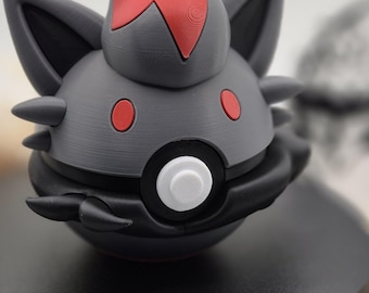 Zorua-figur – Söt mörk räv skrivbordsdekoration – 3D-utskrivet gamer-samlarobjekt