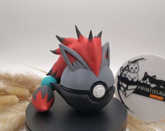 Zoroark Ball - 3D-utskriven figur - Dekoration för speluppställning och hylla, present till fans