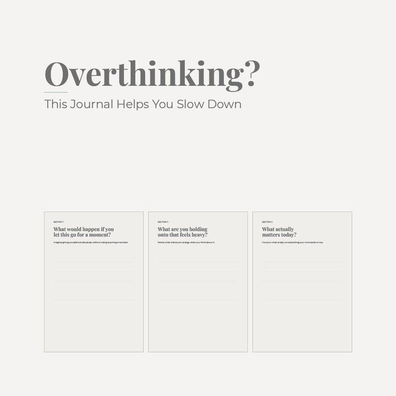 Anxiety Journal for Overthinking | Calm Your Mind Printable | Mental ...