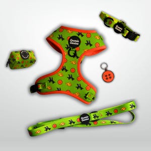 DragonBall Z Dog Harness, Collar, Leash Set – Anime Inspired Pet Accessories