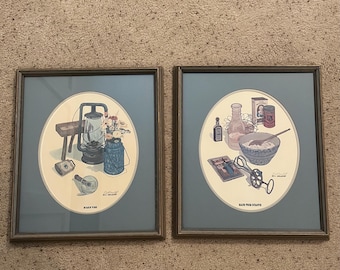 Framed Lithographs by Bill Granstaff, 1976