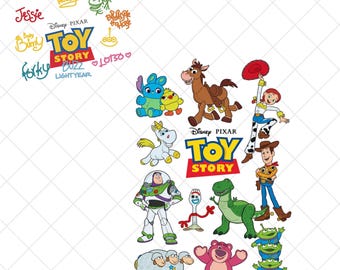 Toy Story Characters Sublimation Design, Kids Birthday PNG (Digital Download)