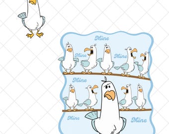 Finding Nemo Seagulls PNG, Mine Clipart, Sublimation Design (Digital Download)