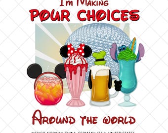 Pour Choices Epcot Crop, Drinking Around World Baby png, Margarita Disney Beverages Womens Tank, 11 countries alcohol