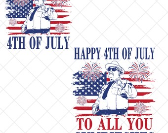 Happy 4th Of July To All You Sumbitches PNG,Funny Patriotic Sheriff PNG,Retro Smokey And The Bandit Movie PNG, Classic Movie 4th of July png