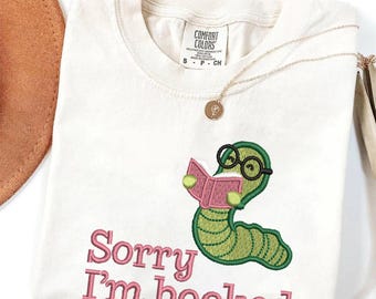 Bookworm Embroidery Design: Books & Glasses Worm for Kids (Machine Embroidery File)