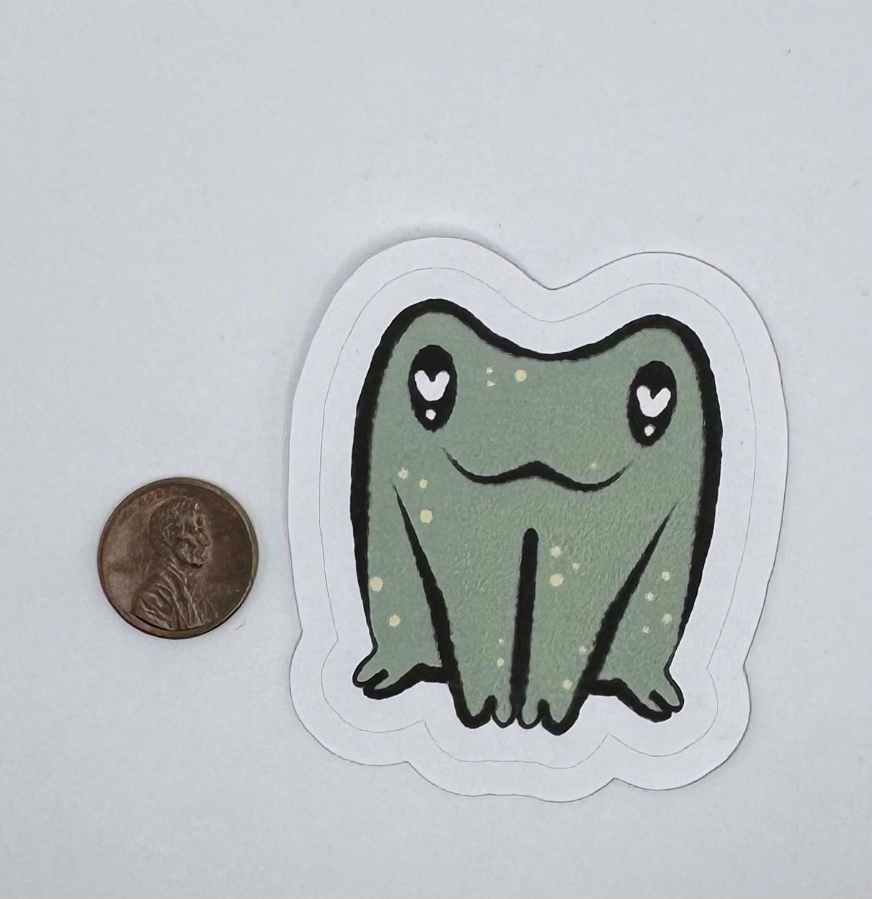 Frog Sticker | Kawaii Pastel Vinyl Decal (waterproof) - Etsy