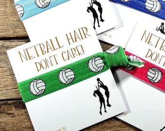 Netball Hair Ties | Party Bag Filler | Sports Gift | Team Colours