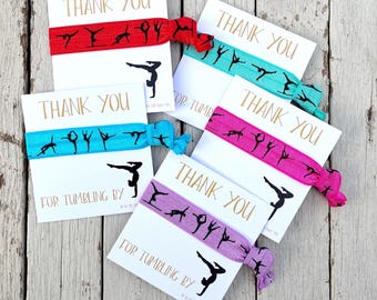 Gymnast Hair Tie | Party Bag Filler | Thank You for Tumbling By