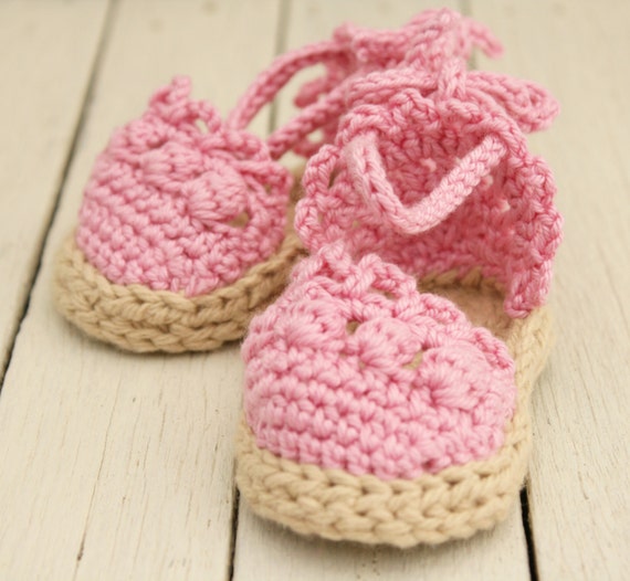 Baby Espadrille Sandals Crochet Baby Shoes Pram Shoes | Etsy