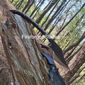 12'' inch handgemaakte hakbijl / koolstofstalen mes met 5'' carambit-messenset