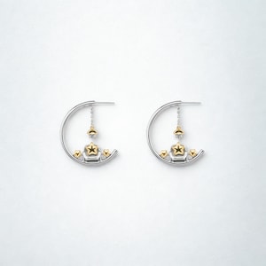 Orecchini a cerchio a triangolo alla moda in argento Sterling