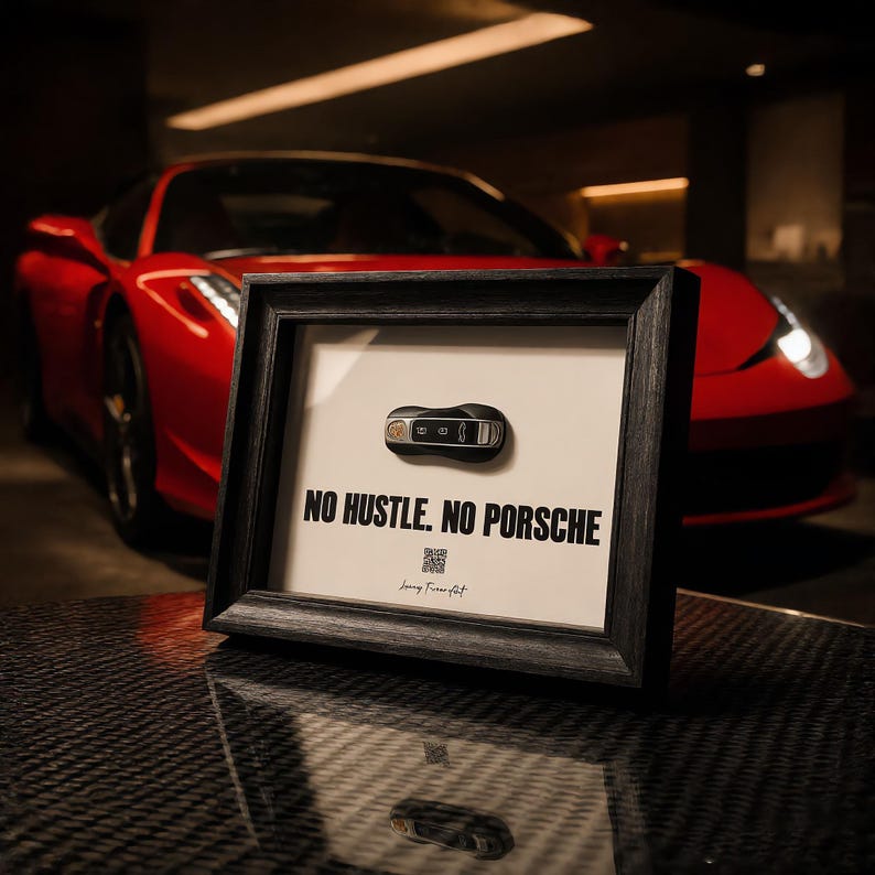 3D Picture Frame Porsche 911 Key – Wall Art for the Office – Luxury ...