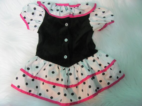 Baby Girl Toddler Vintage 90s Party Dress / Black… - image 5