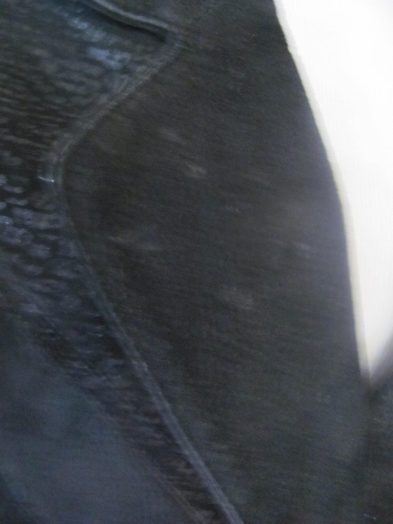Vintage 1980s 1990s Black Leather Suede Cropped J… - image 9