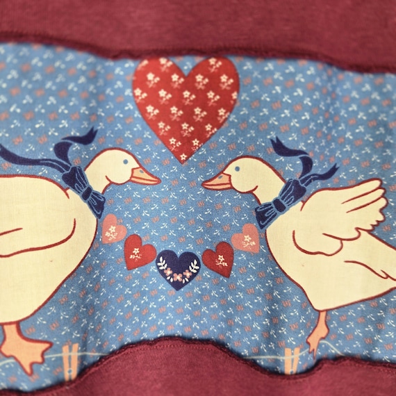 Upcycled Cottagecore Patchwork GOOSE sweatshirt N… - image 5