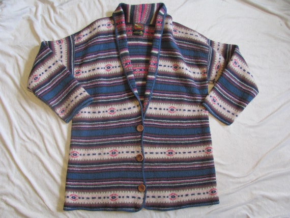 Vintage 90s WOOL Cardigan Sweater Long Sleeve Jack