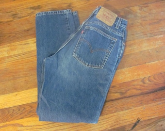 Vintage 90s Levi's 550 Jeans: Dark Wash, Relaxed Tapered Fit