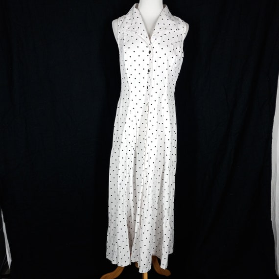 Vintage 90s Y2K White and Black Polka Dot Cross B… - image 5