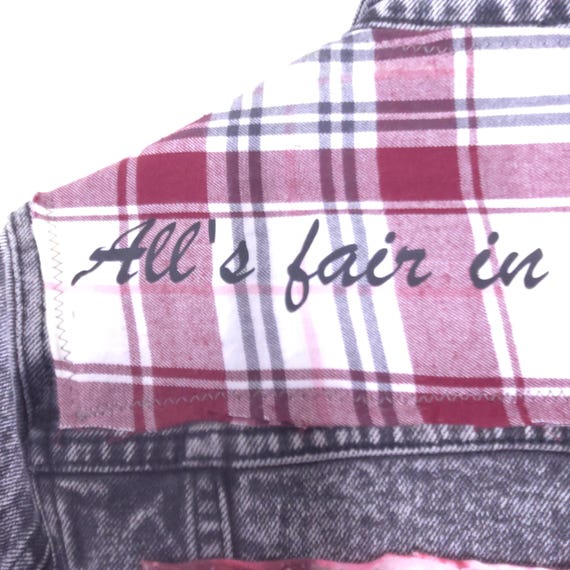 Upcycled Denim Jacket with TTPD Back Patch, Swift… - image 4