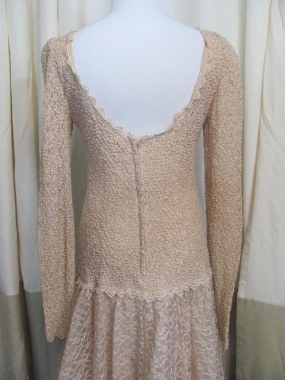 Gorgeous Vintage Retro Pink Lace Formal Dress PRO… - image 10