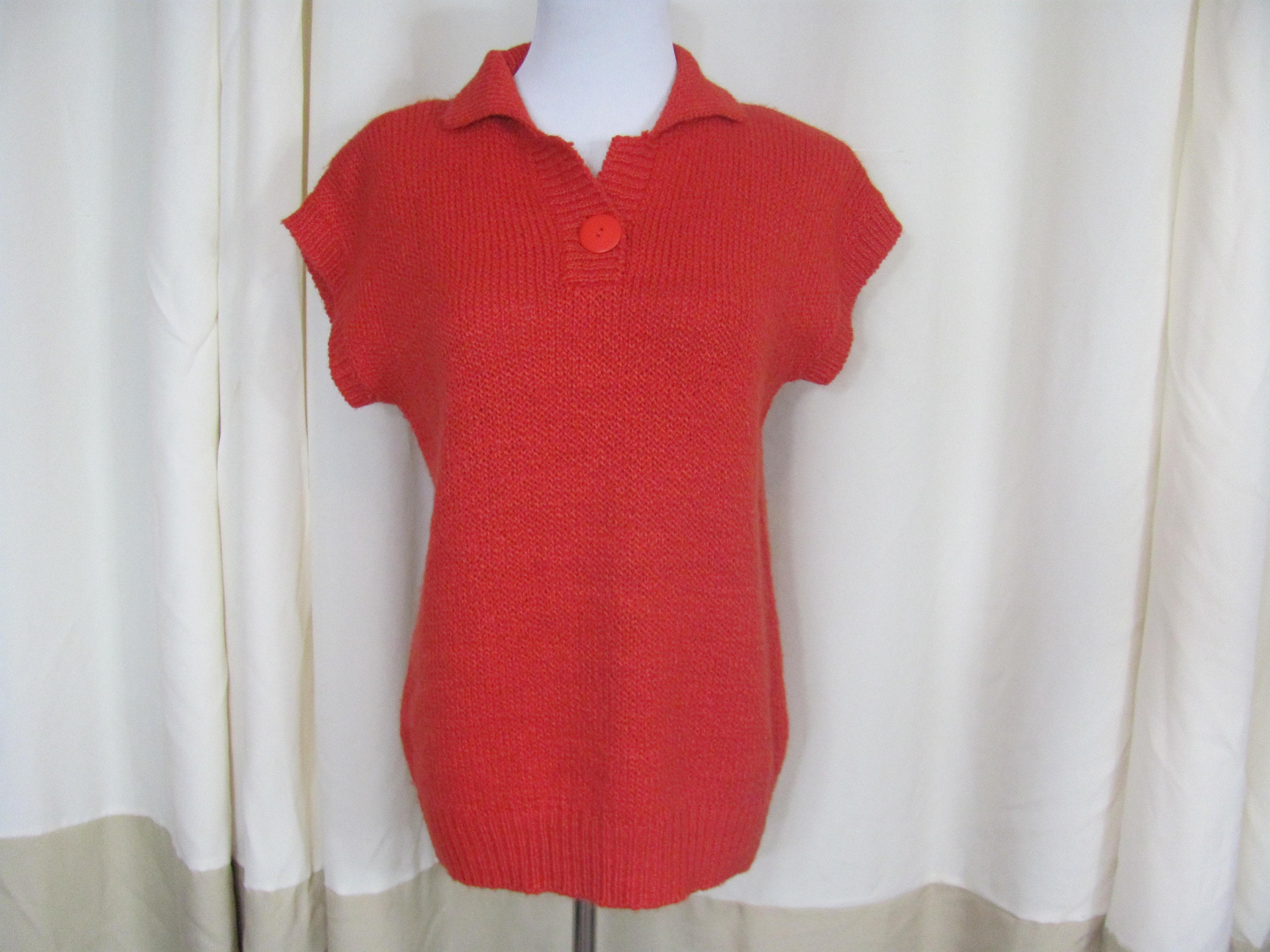 Womens Vintage 80 / 90s Dark Orange / Burnt Orange Knit Womens Vintage 80 / 90s Dark Orange / Burnt Orange Knit