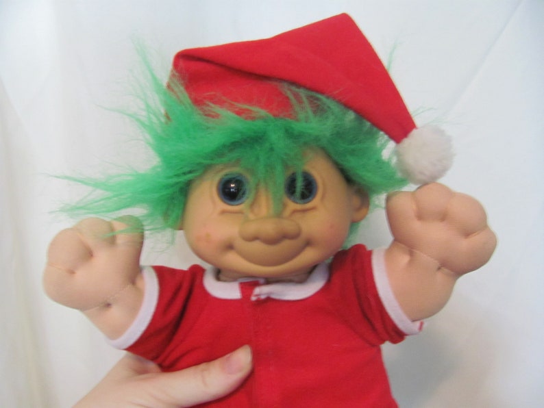 Vintage Russ Baby Christmas TROLL Doll / Plush / Santa Troll / Etsy