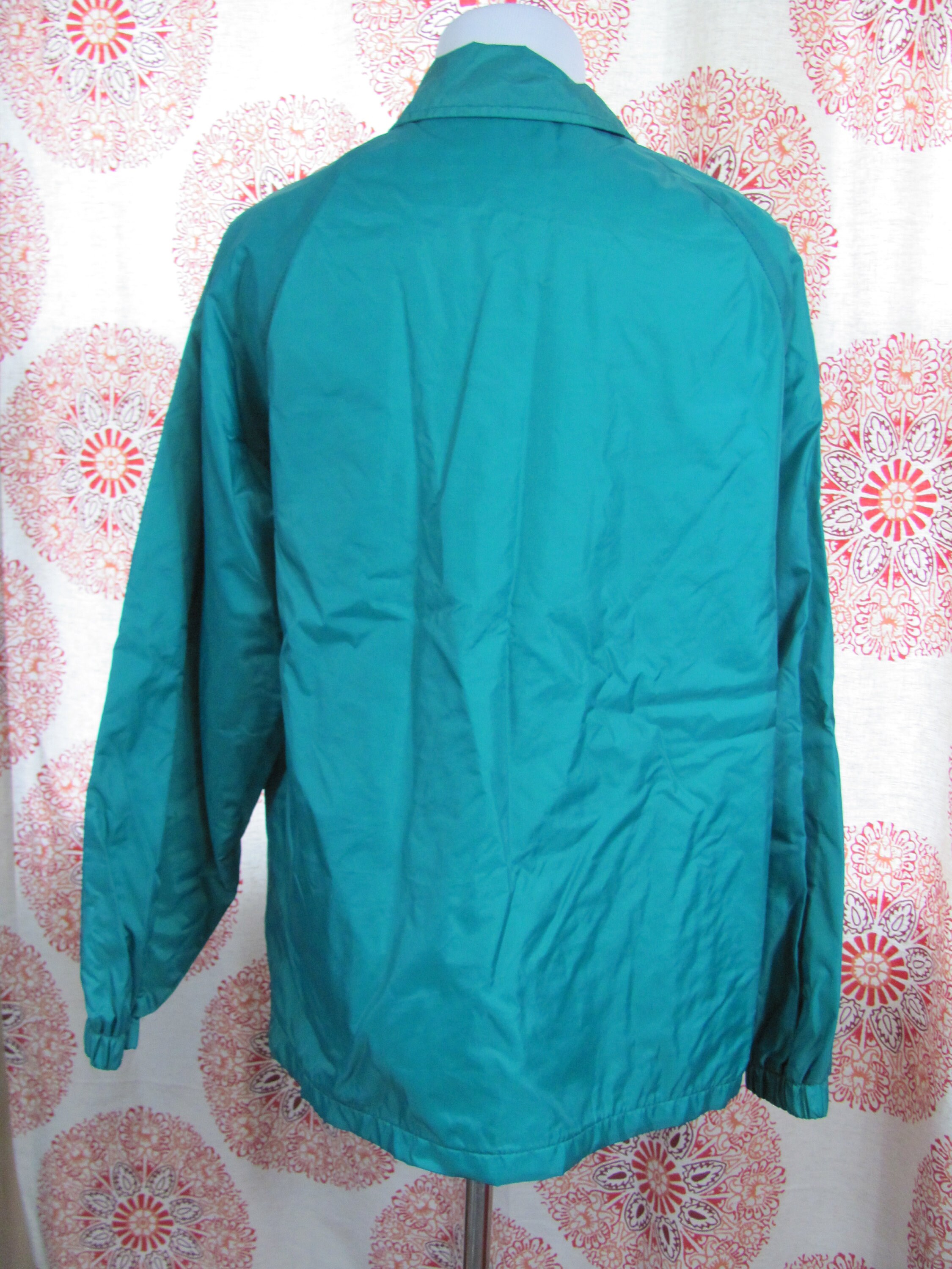 Womens Vintage Teal / Green Lined Nylon Jacket Snap Closure | Etsy