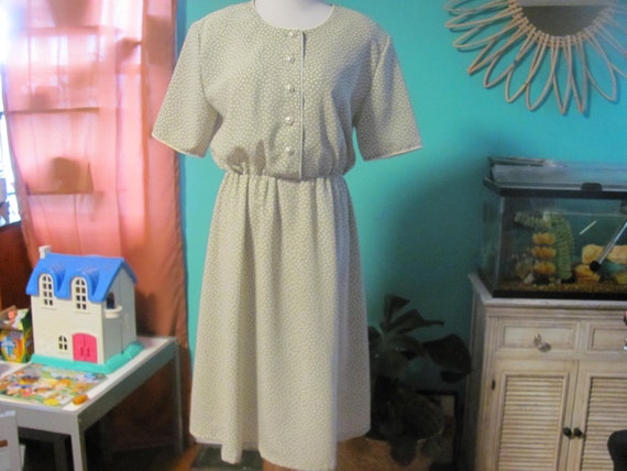 Vintage Retro Polka Dot Spring Summer Dress Short Sleeve Green and White Cute Dress Blair Boutique Vintage Retro Polka Dot Spring Summer Dress Short Sleeve Green and White  Cute Dress Blair Boutique - Etsy