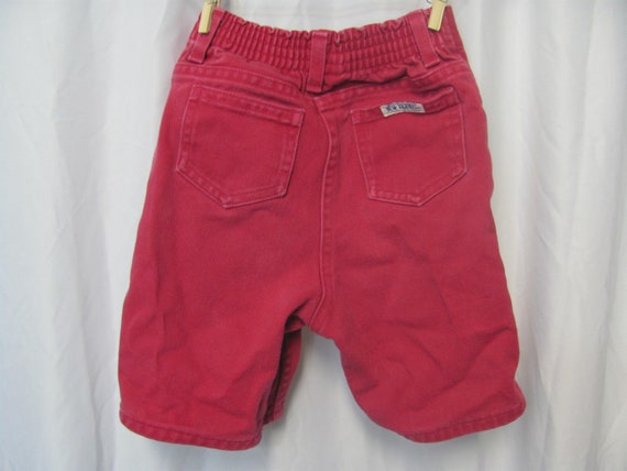 Girls Vintage 90s PINK Denim High Waist Shorts / … - image 2
