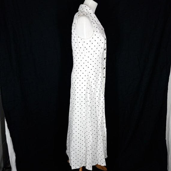 Vintage 90s Y2K White and Black Polka Dot Cross B… - image 6