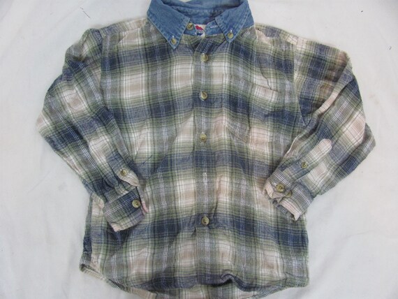 denim collar flannel