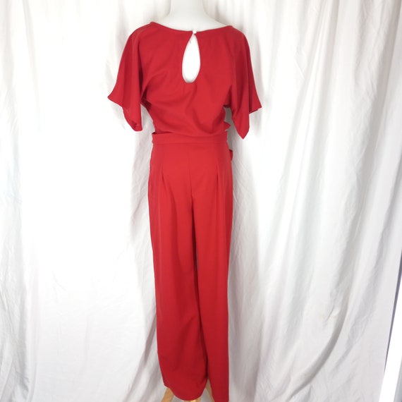 Vintage 1990s Retro Red Jumpsuit Pantsuit Romper … - image 3