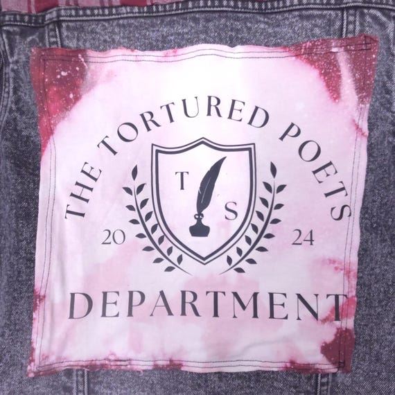 Upcycled Denim Jacket with TTPD Back Patch, Swift… - image 2