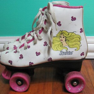Vintage 1988 BARBIE Roller Skates Retro Mattel 1980s 1990s Girls Barbie Skates Barbie Doll Girls Size 4 Roller Shoes Pink Etsy