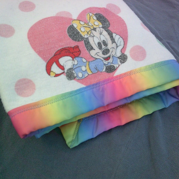 90s Vintage Minnie Mouse Blanket Etsy