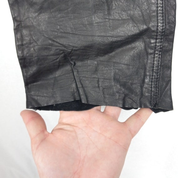 Ladies vintage 1990s black leather pants Mode Spe… - image 8