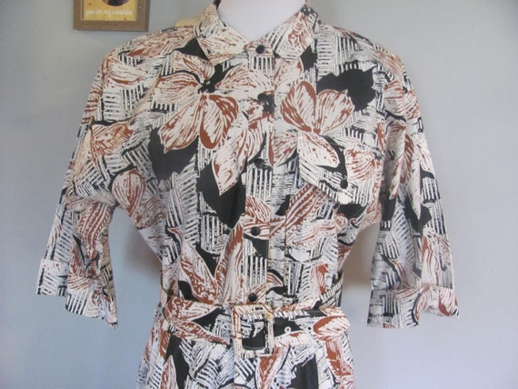 Womens Vintage Retro Dress Abstract Front Pocket … - image 3
