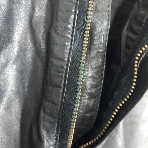 Ladies vintage 1990s black leather pants Mode Spe… - image 10