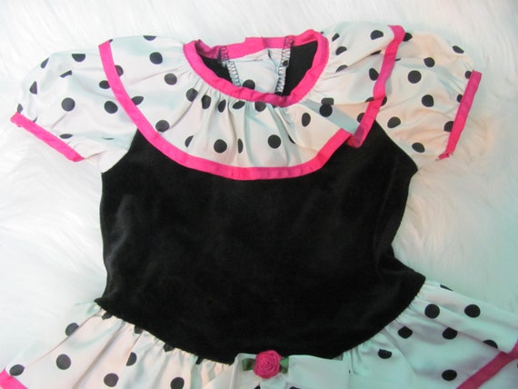 Baby Girl Toddler Vintage 90s Party Dress / Black… - image 2