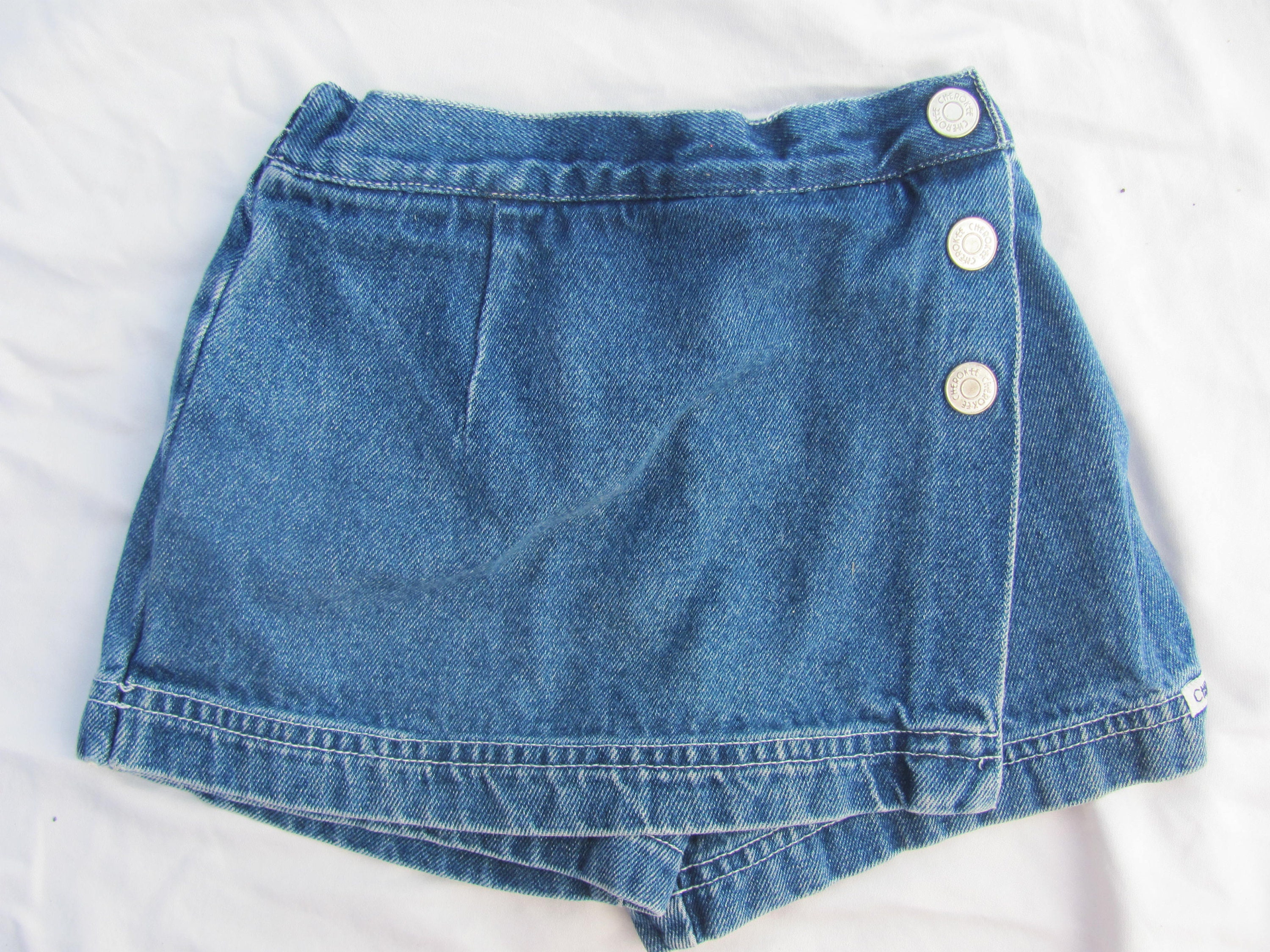 Vintage 90s Baby Girls Denim SKORT Shorts Skirt Mini Skirt - Etsy