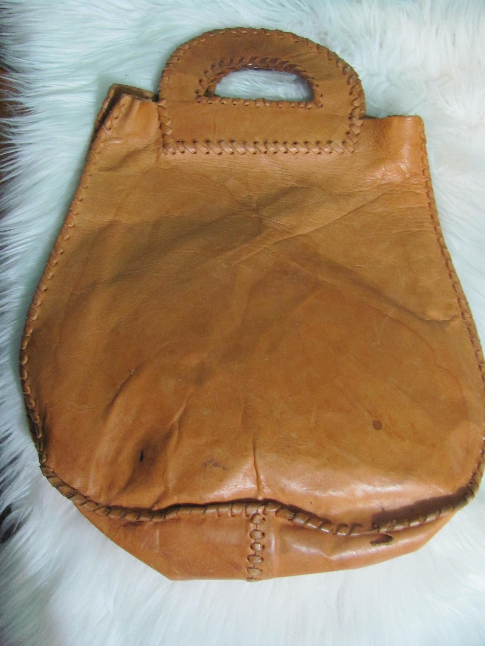 Vintage LEATHER Rio Brazil Handbag / Leather Hand Bag / Purse | Etsy