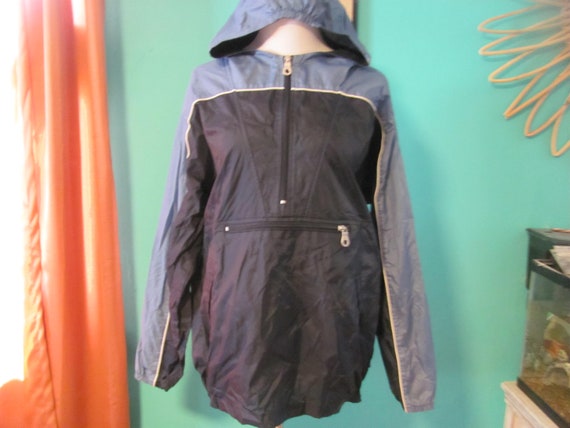 Vintage 90s Kids GAP Blue Nylon Windbreaker Jacke… - image 1