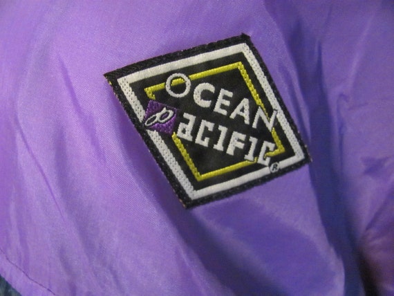 Vintage 90s OCEAN PACIFIC Pullover Nylon Light We… - image 4