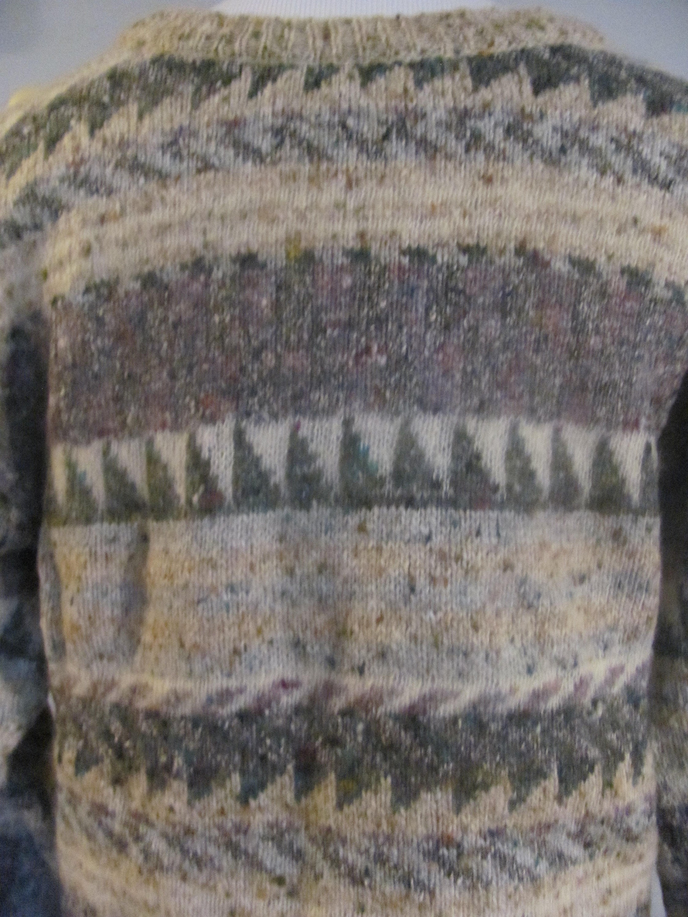 90s Wool Blend Sweater, Mens Geometric Patterned Pullover