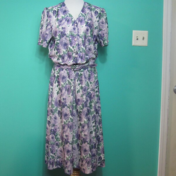 80's Rose Print Long Sleeve Top by Anthony Richards (amerimark) main image 1