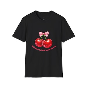 Radicalized by Basic Human Decency Bow & Cherry Tee