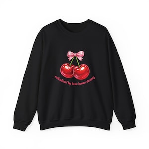Radicalized by Basic Human Decency Cherry & Bow Sweatshirt