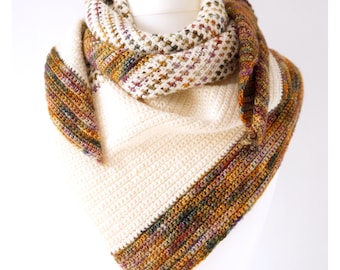 Winter Shawl Crochet Pattern, Fall Scarf, Autumn Colours, Easy Crochet, Cowl Crochet, Scarf Crochet pattern, Little Doolally, Bonfire Night