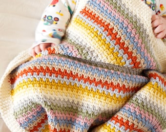 Baby Afghan Patterns, Easy Crochet, Beginner Pattern, Boy Blanket, Newborn Shawl, Toddler Blanket, Photo Prop, Housewarming Gift, Easy Make